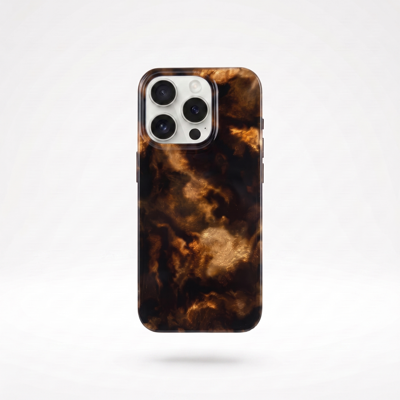 Vortex Pattern Amber Black Brown Blend Silicone Phone Case For iPhone 17 16 11 12 13 14 15 Pro Max XR Plus SE2 16E 17 Air Cover