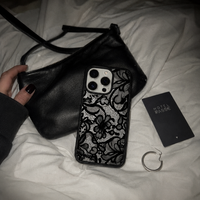 KASED Lace Darling iPhone case – rose lace design, detail view