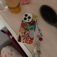 KASED Guava iPhone case – retro fruit print, shown on iPhone