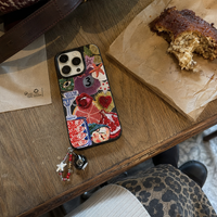 KASED Dangerously Fruity iPhone case – retro fruit print, shown on iPhone