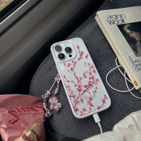 KASED Sakura Dream iPhone case – cherry-blossom design, detail view
