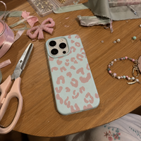 KASED Pistachio Purr iPhone case – pistachio leopard print, shown on iPhone