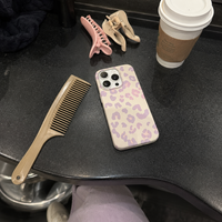 KASED Cream Wildcat iPhone case – cream leopard print, close-up detail