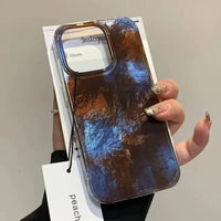 Vortex Pattern Amber Black Brown Blend Silicone Phone Case For iPhone 17 16 11 12 13 14 15 Pro Max XR Plus SE2 16E 17 Air Cover