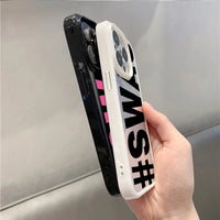 SWAG Bold Letter Phone Case for iPhone 16 15 Pro Max 14 13 11 12 Pro Max 17Air 16E X XR XS Max 7 8 Plus SE 2022 Shockproof Cover