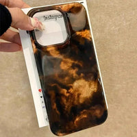 Vortex Pattern Amber Black Brown Blend Silicone Phone Case For iPhone 17 16 11 12 13 14 15 Pro Max XR Plus SE2 16E 17 Air Cover