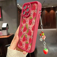 Berry Sweet strawberry floral iPhone case, view 6 | KASED