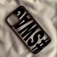 SWAG Bold Letter Phone Case for iPhone 16 15 Pro Max 14 13 11 12 Pro Max 17Air 16E X XR XS Max 7 8 Plus SE 2022 Shockproof Cover