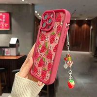 Berry Sweet strawberry floral iPhone case, view 5 | KASED