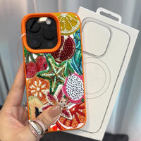 Retro Fruit Pattern Phone Case For iPhone 17 Pro Max 16 15 14 13 12 11 Pro Max 16e X XR XS Max 15 14 Plus Shockproof Soft Cover