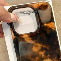 Vortex Pattern Amber Black Brown Blend Silicone Phone Case For iPhone 17 16 11 12 13 14 15 Pro Max XR Plus SE2 16E 17 Air Cover