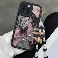 Midnight Wings black butterfly iPhone case, view 3 | KASED