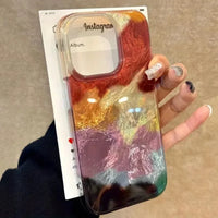 Vortex Pattern Amber Black Brown Blend Silicone Phone Case For iPhone 17 16 11 12 13 14 15 Pro Max XR Plus SE2 16E 17 Air Cover