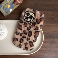 Cocoa Plush plush leopard iPhone case, view 3 | KASED