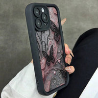 Midnight Wings black butterfly iPhone case, view 6 | KASED