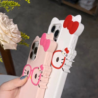 Cloud Kitty glasses-cat iPhone case, view 5 | KASED