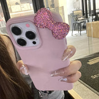 Diamond Bow rhinestone bow iPhone case, view 2 | KASED
