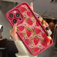 Berry Sweet strawberry floral iPhone case, view 7 | KASED
