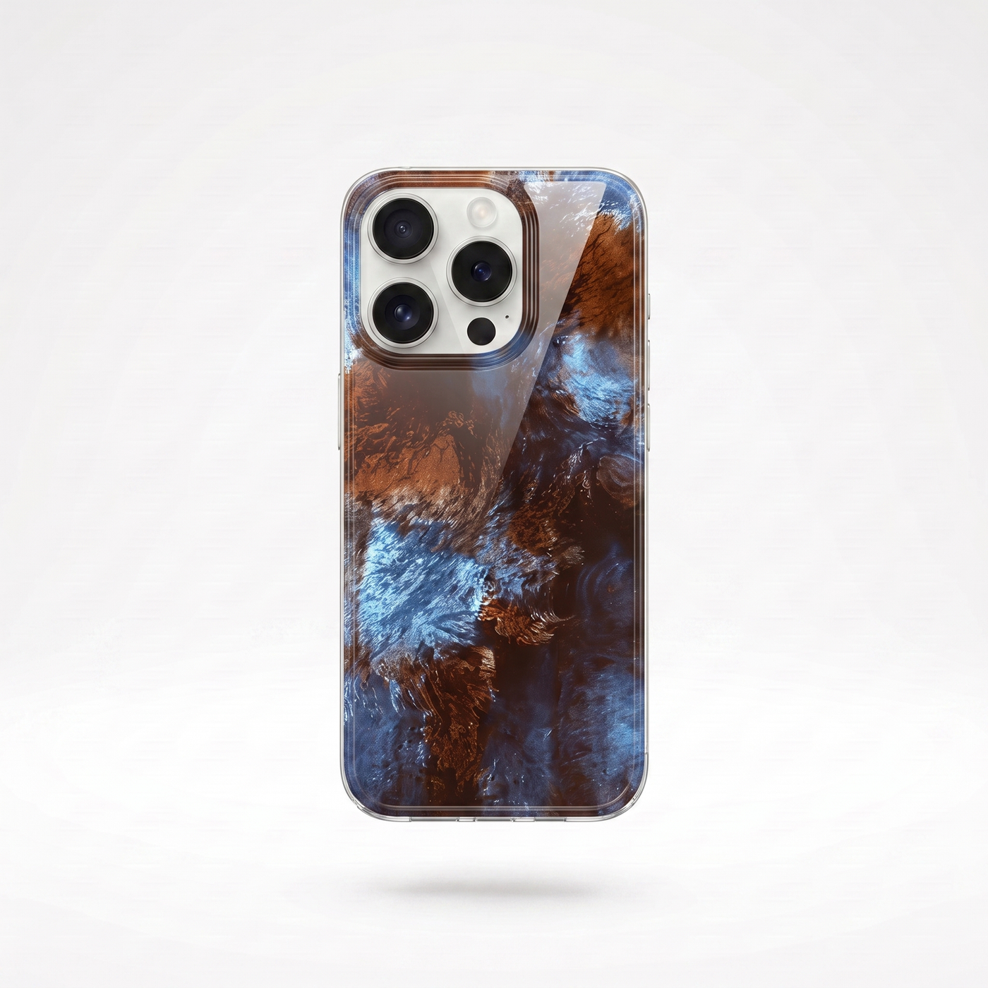 Vortex Pattern Amber Black Brown Blend Silicone Phone Case For iPhone 17 16 11 12 13 14 15 Pro Max XR Plus SE2 16E 17 Air Cover