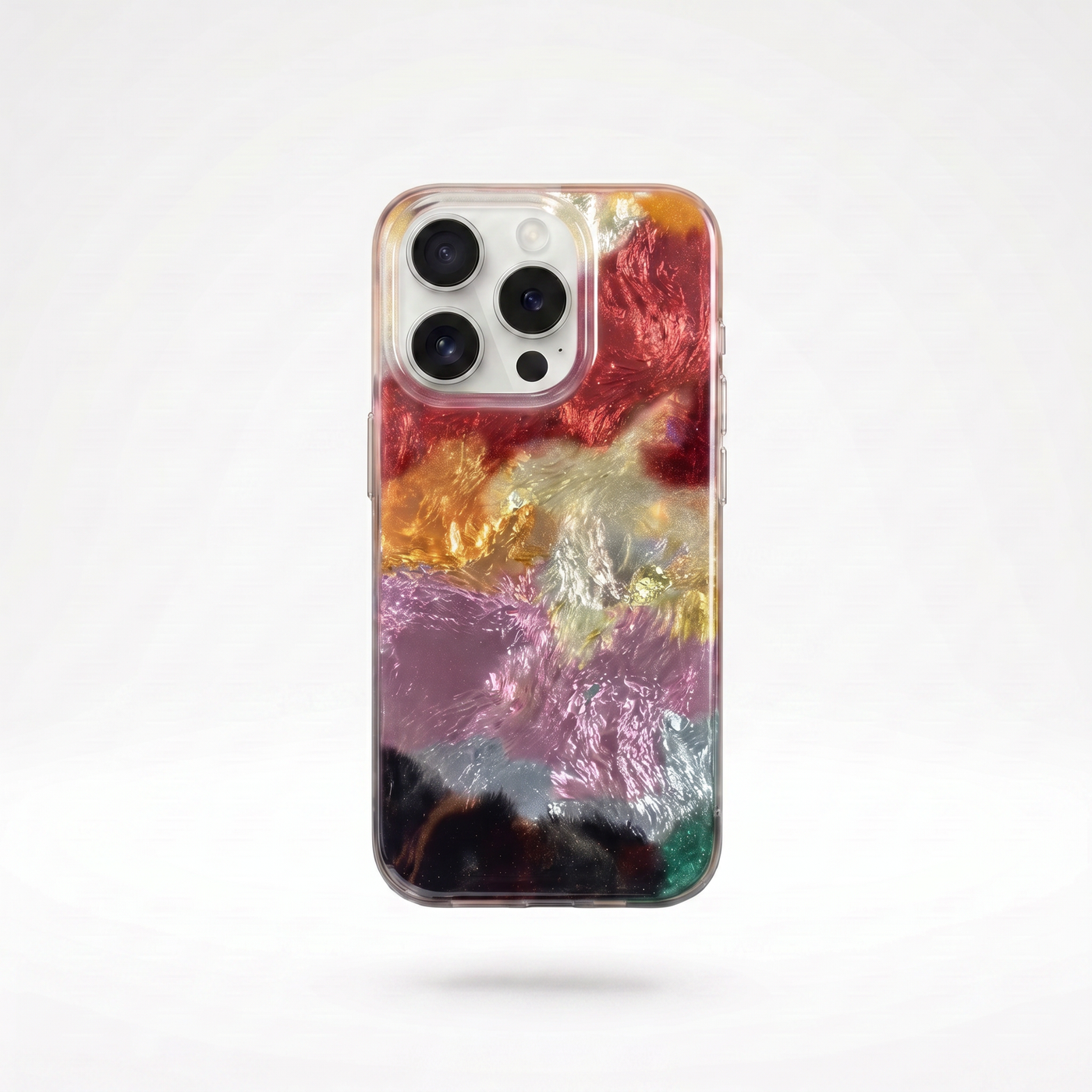 Vortex Pattern Amber Black Brown Blend Silicone Phone Case For iPhone 17 16 11 12 13 14 15 Pro Max XR Plus SE2 16E 17 Air Cover