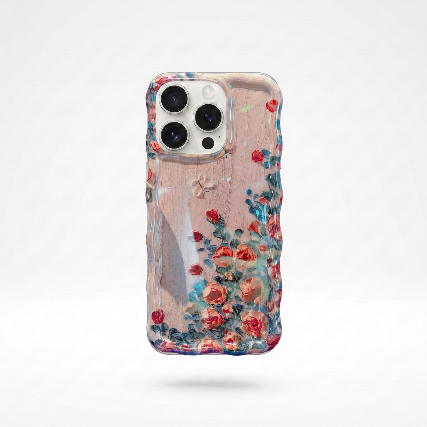 Retro Oil Painting Phone Case For iPhone 14 ProMax 15 13 12 16 Pro Luxury Flower Print Shockproof Silicone Cover Artistic Decor