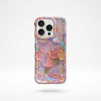 Retro Oil Painting Phone Case For iPhone 14 ProMax 15 13 12 16 Pro Luxury Flower Print Shockproof Silicone Cover Artistic Decor