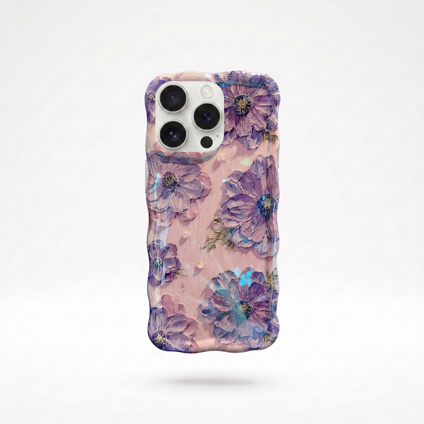 Retro Oil Painting Phone Case For iPhone 14 ProMax 15 13 12 16 Pro Luxury Flower Print Shockproof Silicone Cover Artistic Decor