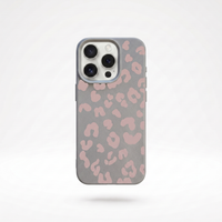 KASED Smoky Safari phone case – smoky-grey leopard-print design for iPhone, neutral aesthetic