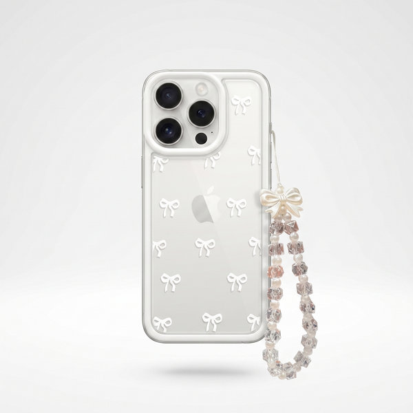 KASED Coquette Bow phone case – clear ballet-core bow design for iPhone, coquette aesthetic