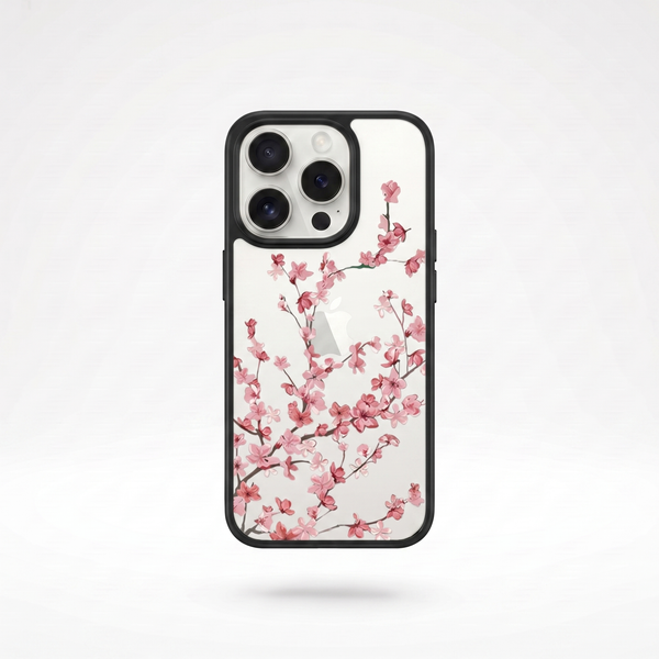 KASED Sakura Blush phone case – blush cherry-blossom floral design for iPhone, soft aesthetic