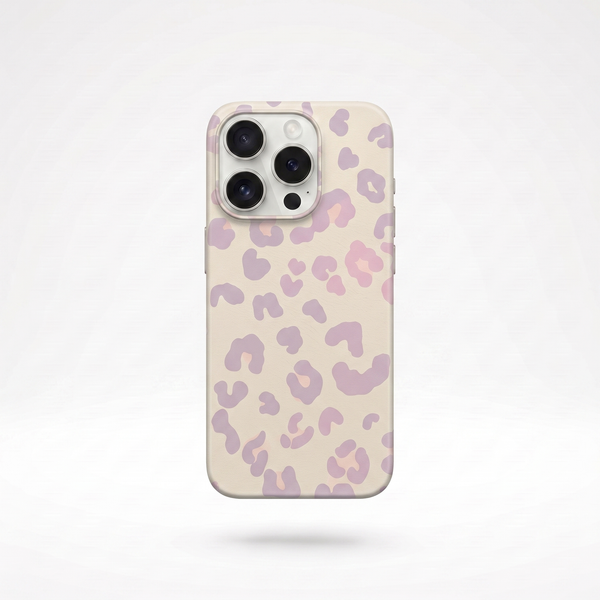 KASED Cream Wildcat phone case – cream leopard-print design for iPhone, quiet-luxury aesthetic