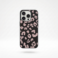 KASED Midnight Leopard phone case – black leopard-print design for iPhone, after-dark aesthetic