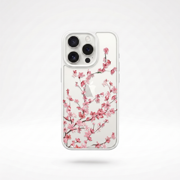 KASED Sakura Dream phone case – cherry-blossom floral design for iPhone, soft aesthetic