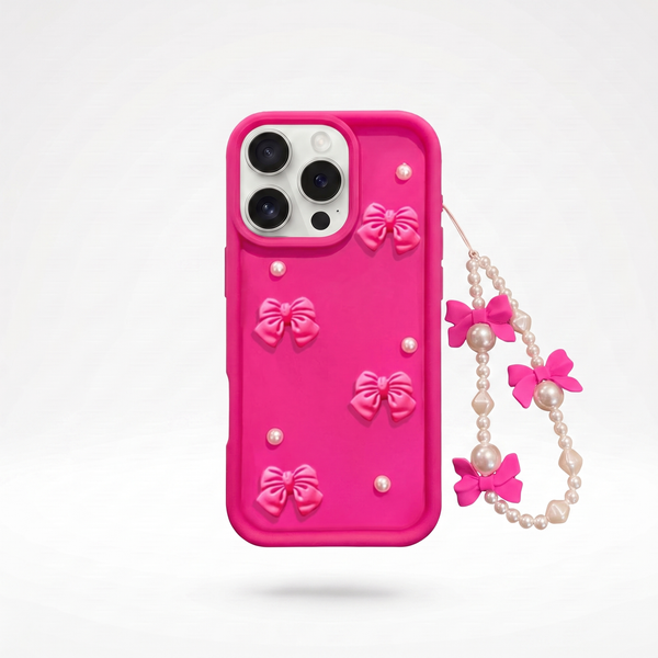 Rosé Bow – rosé pearl bow iPhone case | KASED