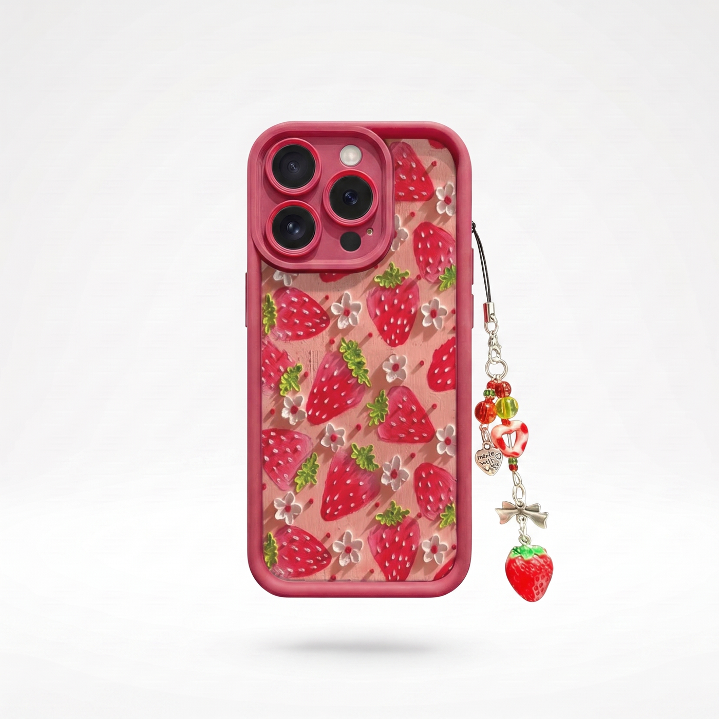 Berry Sweet – strawberry & floral iPhone case | KASED