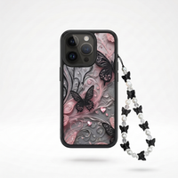 Midnight Wings – black butterfly print iPhone case | KASED