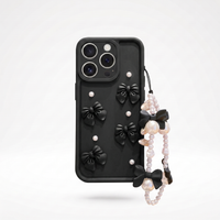 Onyx Bow – black pearl bow iPhone case | KASED